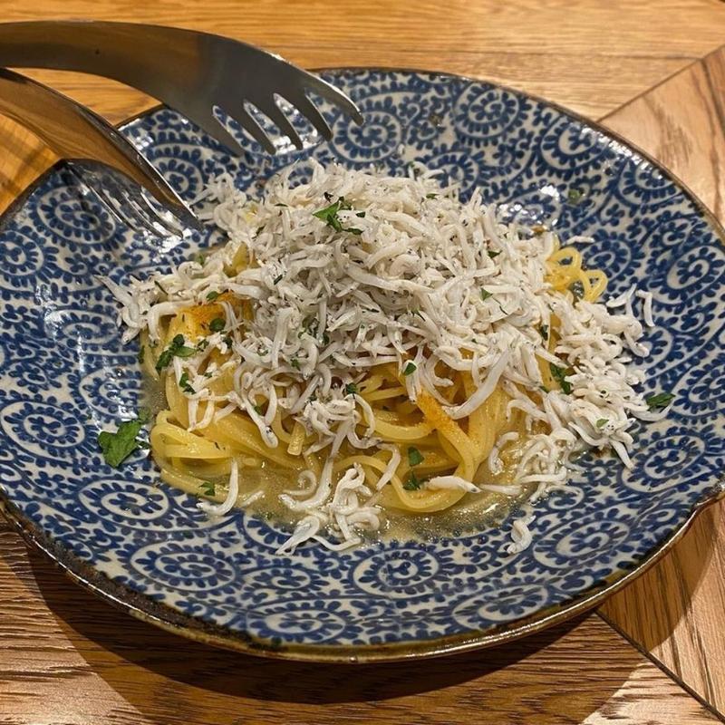 しらすとカラスミのペペロンチーノ(DRA セブン)