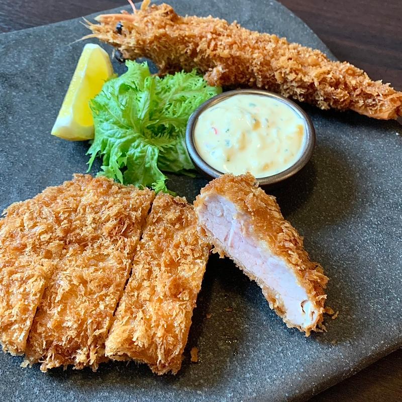 ヘレカツと海老(とんかつのますいや )