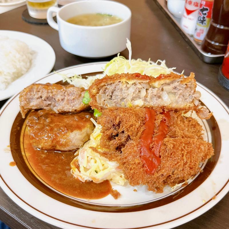 ハンバーグとメンチカツ(キッチン南海 高円寺店)