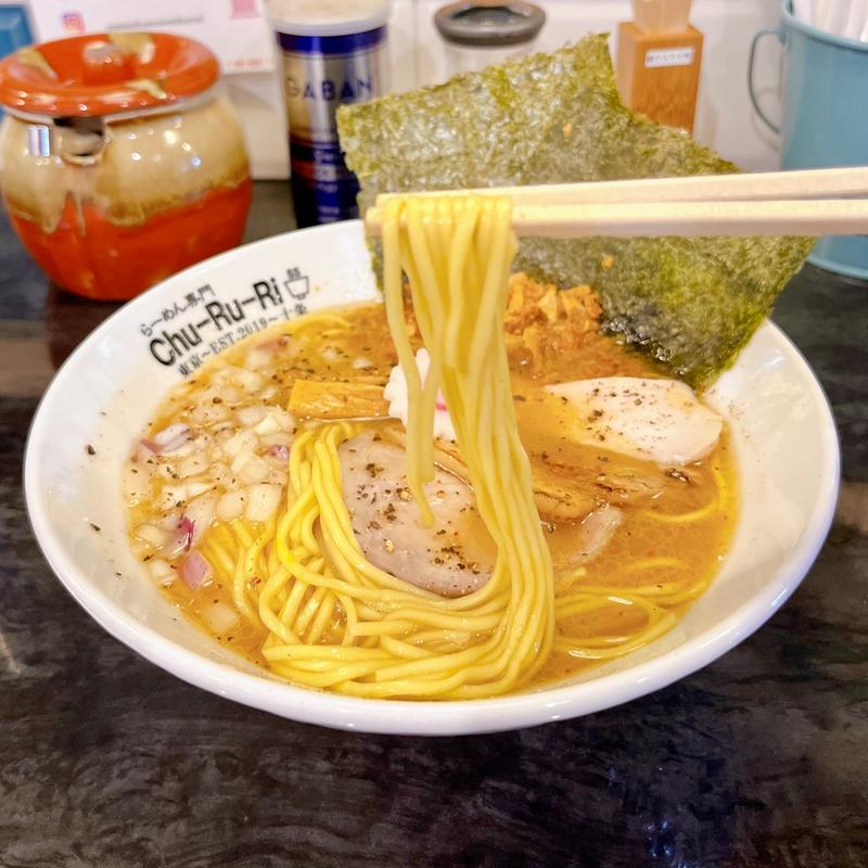 濃醇重ね鰹の鶏中華そば(らーめん専門 Chu-Ru-Ri 西早稲田店)