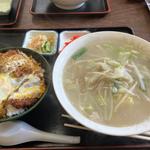 タンメン+カツ丼