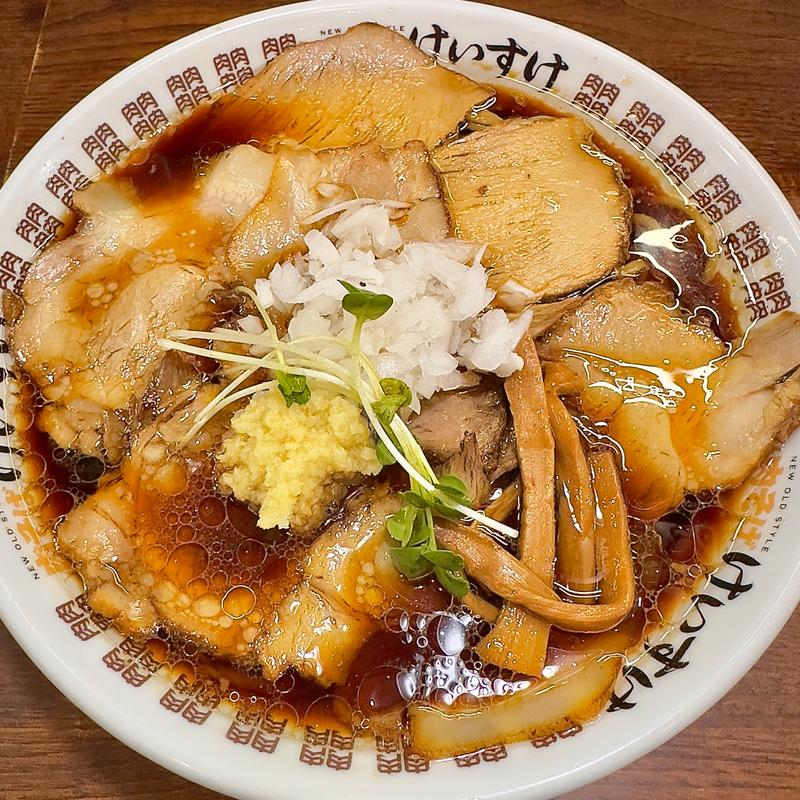 肉そば醤油ラーメン (肉そばけいすけ 住吉本店)