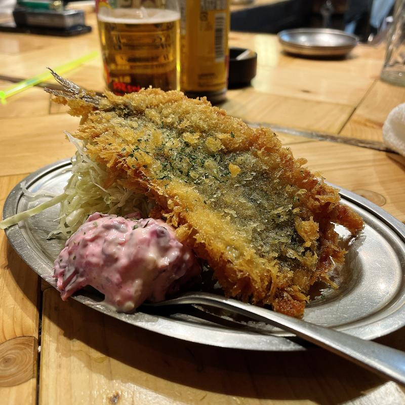特大イワシフライ(大衆酒場 チャン栓チャン)