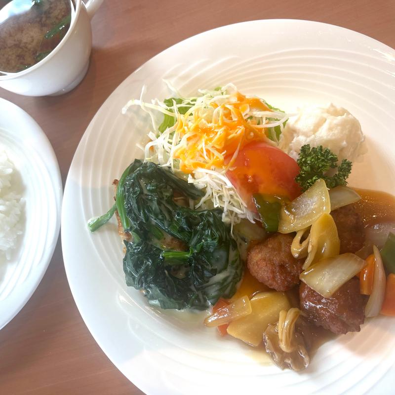 日替わりランチ（豆腐ハンバーグ&肉だんご）(路花 )