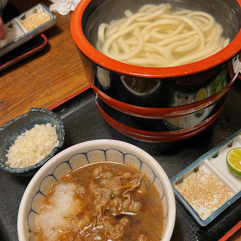 釜揚げ肉汁つけうどん(こがらや 中津店)