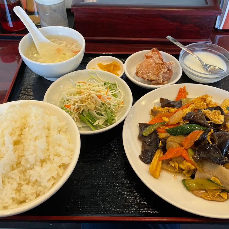 豚肉とキクラゲ卵炒め(中華料理大福)