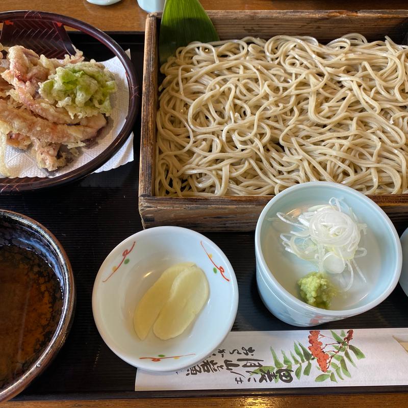 げそ天そば(そば処 ななかまど亭・民宿 田麦荘)