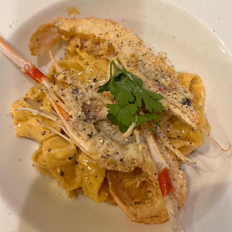 手長海老のアメリケーヌソーススパゲティー(オステリアベーネ （Osteria Bene）)