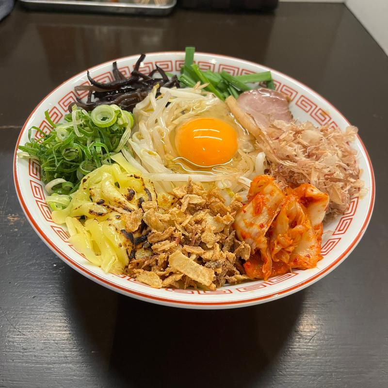 シンプルなまぜそば(博多とんこつ 豚の足跡)