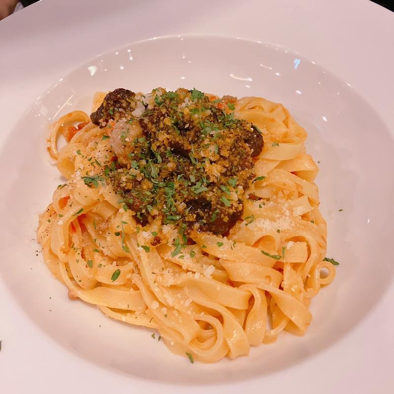 ミートボールとラグーソースのパスタ(オスロコーヒー 新宿サブナード店)