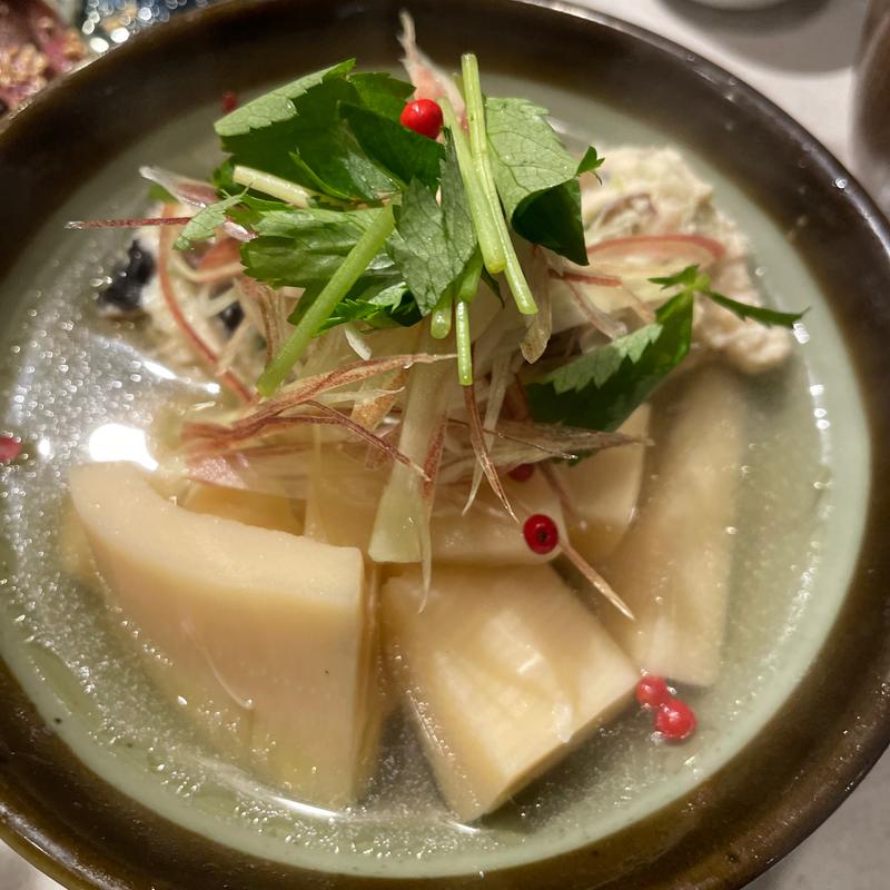 筍と鶏のつみれ(佐賀県三瀬村 ふもと赤鶏 田町店)