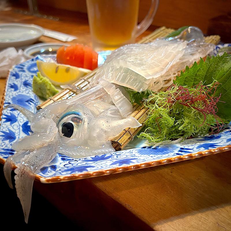 呼子活いか造り(晴れたり曇ったり （はれたりくもったり）)