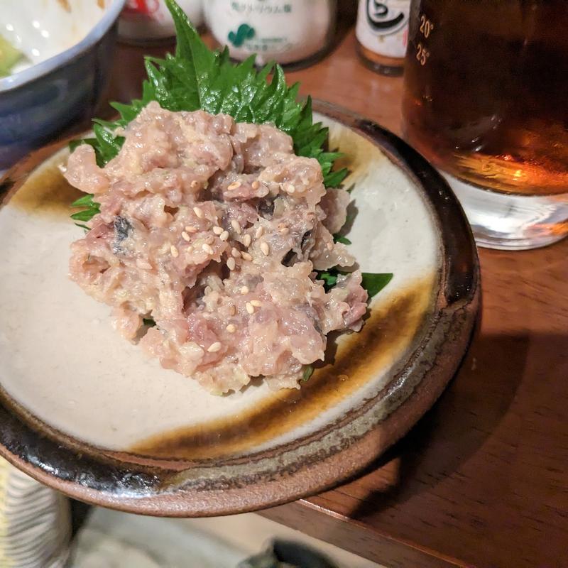 アジなめろう(大衆酒場こいさご)