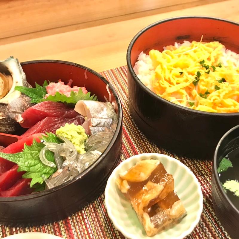 まぐろと地魚のちらし(◯つね)