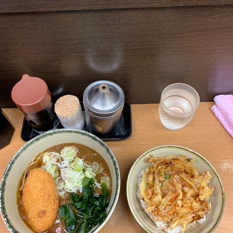 かきあげ丼セット（そば）(どん八 生麦店)