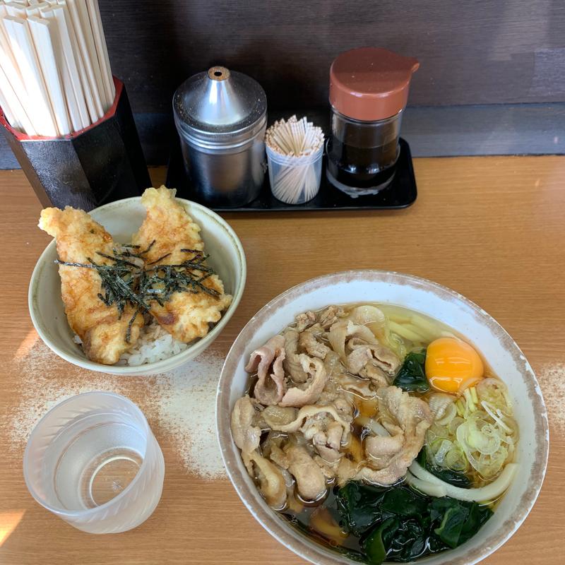 とり天丼セット（うどん）(どん八 生麦店)