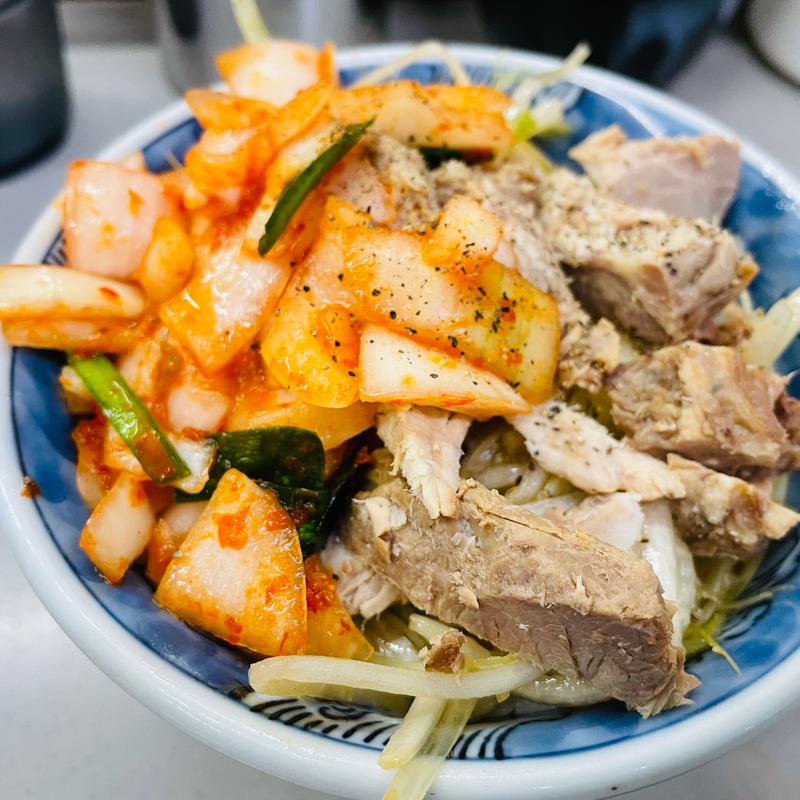 ミニネギ丼＋サービス辛タマ(ラーメンショップ 122号騎西店)