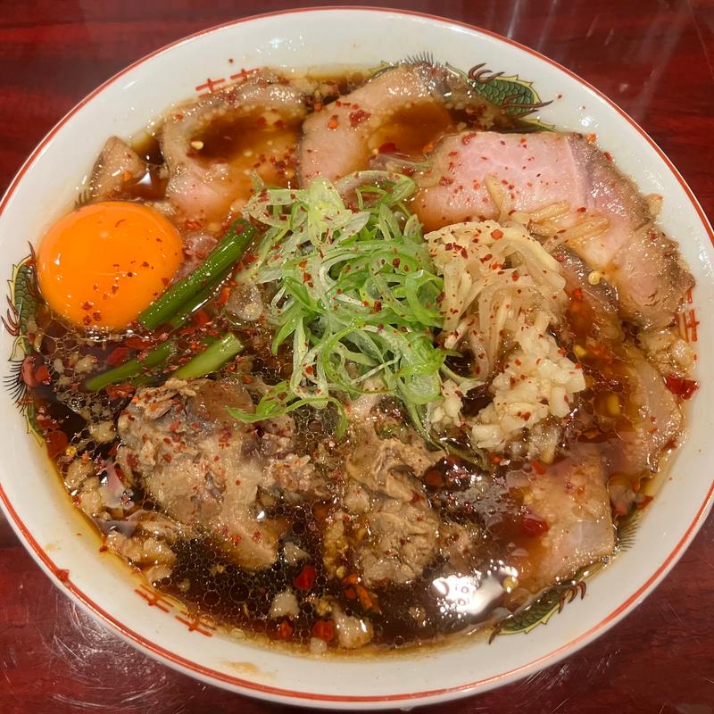 バッチバチ中華そば肉増し+豚バラ軟骨(パイカ)トッピング(中華そば 辻)