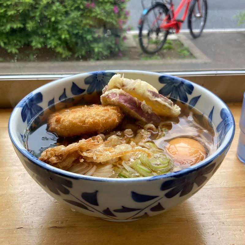 コロッケそば+卵(リカースタンド　ベルハウス )