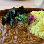 焼き海苔とわさびのキーマカレー