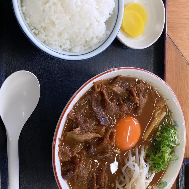 支那そば肉玉子入り＋小ライス(支那そば 王王軒 （しなそば わんわんけん）)