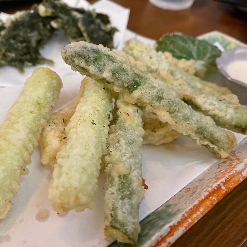 アスパラの天ぷら(帰家 (きち))