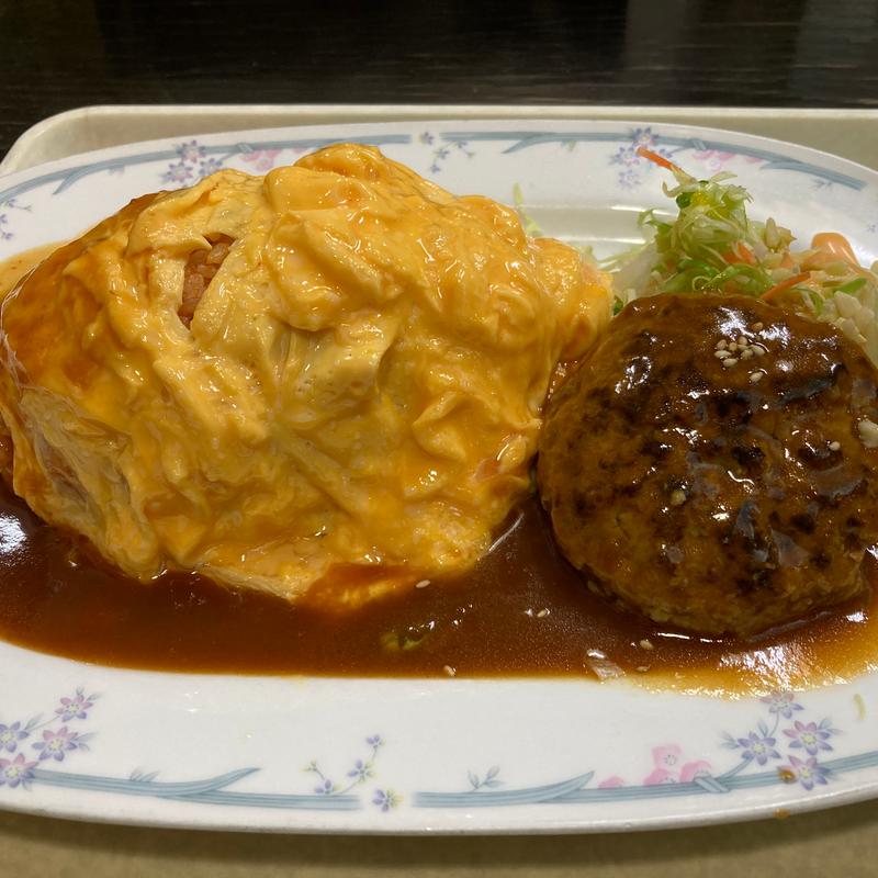 オムライスとハンバーグセット(四季彩)