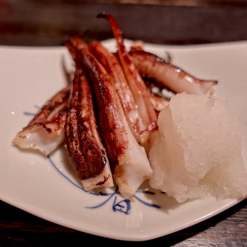 烏賊ゲソの炭火焼き醤油麹漬け(松原庵)