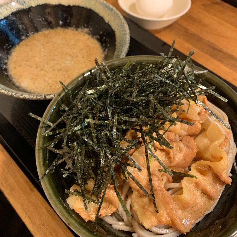 豚盛り背脂蕎麦(おにそば豚退治)