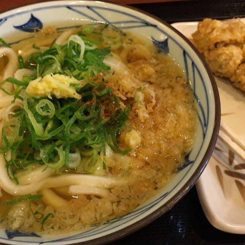 かけうどん【大盛】かしわ天麩羅(丸亀製麺 足利店 )