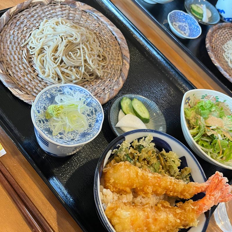 海老天丼ランチ(蕎麦きり つちのこ )