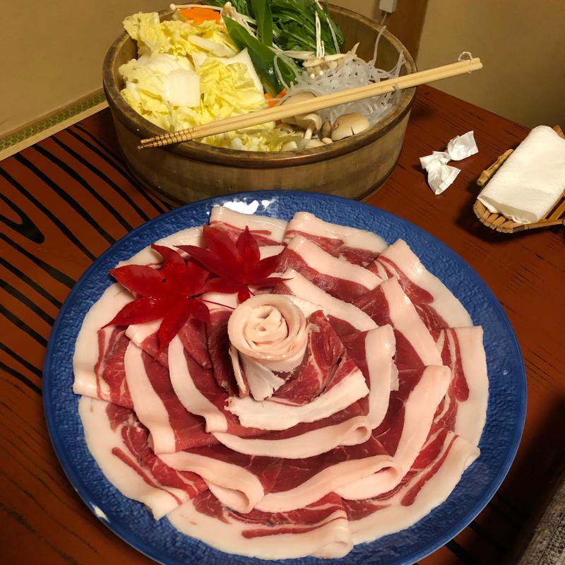 ボタン鍋(行者の宿 角甚)