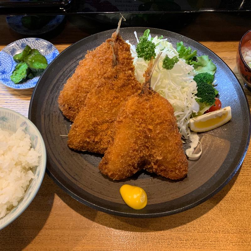 アジフライ定食(中華そば　おおつか )