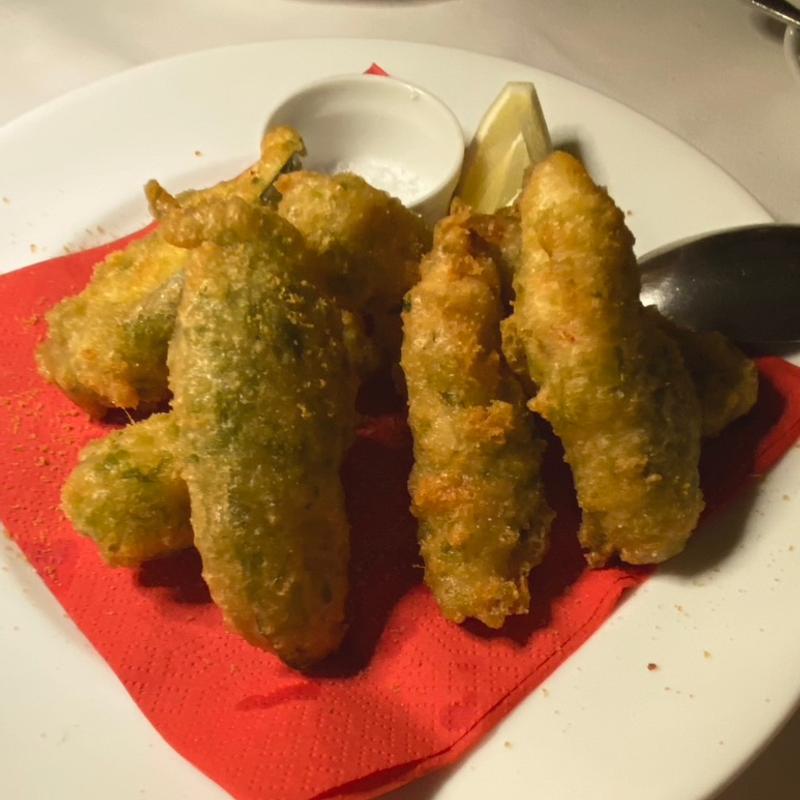 アナゴとズッキーニの岩海苔フリット(トラットリア タンタボッカ （trattoria Tanta Bocca）)