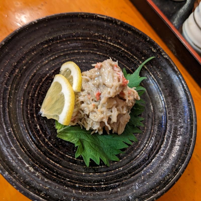 ズワイガニの共和え(すし おでん 芦舟)