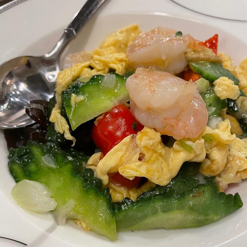 ゴーヤと海老のさっぱり炒め(上海小籠包 厨房 阿杏 日比谷OKUROJI店)