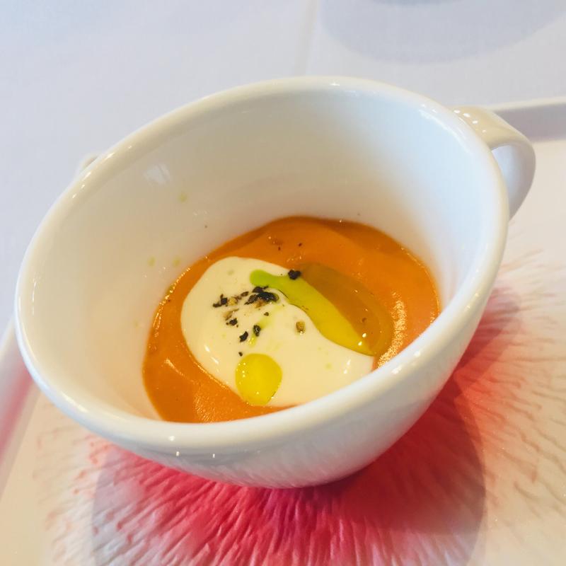 音樂とまとの冷製スープ(トラットリアシン)