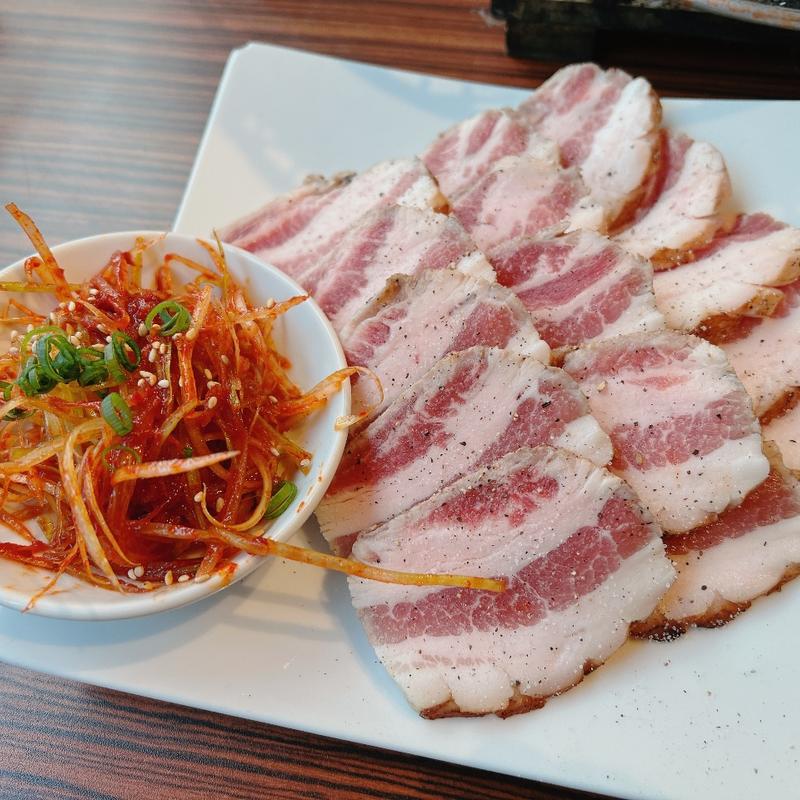 燻製サムギョプサル定食(炭火焼肉・韓国料理 KollaBo 銀座店)