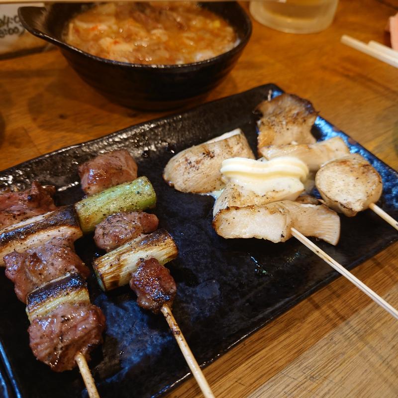 ハラミ＆エリンギバター(串焼いしい)