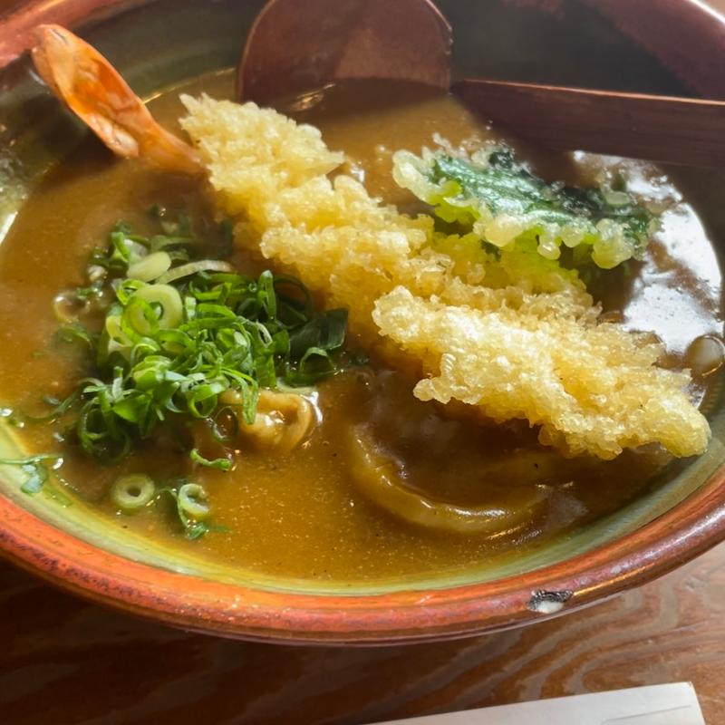 上カレーうどん(海老天)(カレーうどん得正 中央環状線堺店)