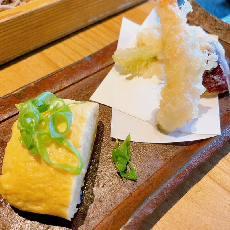 だし巻き玉子と天ぷら（香り家セット）(香り家 京橋店)