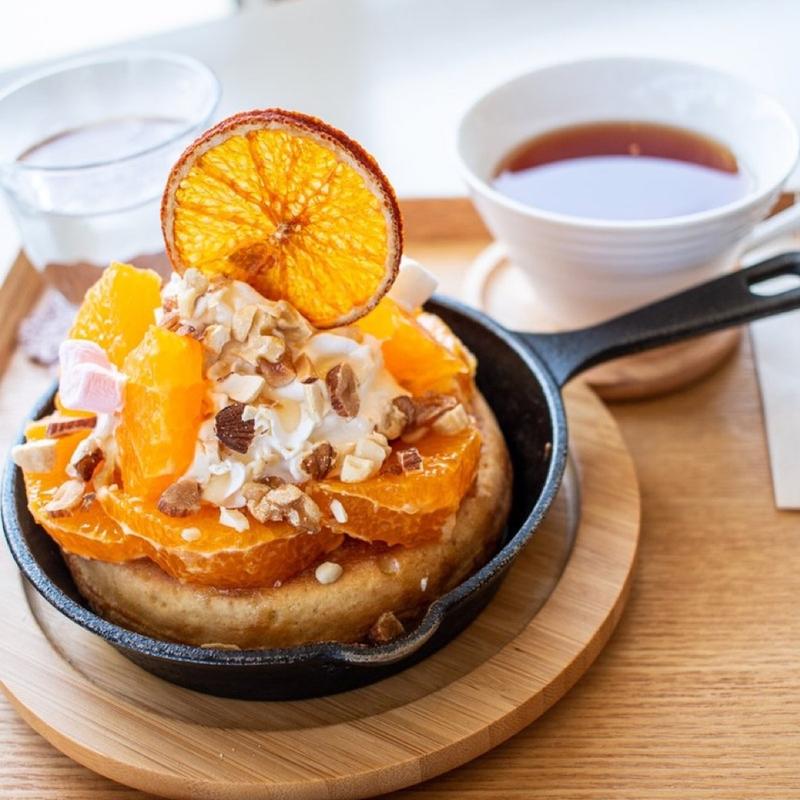 デコポンチョコナッツパンケーキ(フォルダCafe)