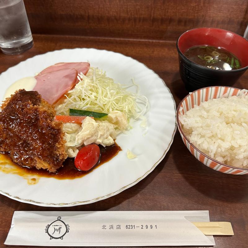 牛かつ(日替わり定食)(ニューハマヤ 北浜店)