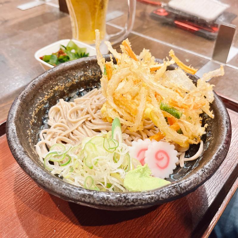 天ぷらそば冷(十割蕎麦嵯峨谷 神田小川町店)