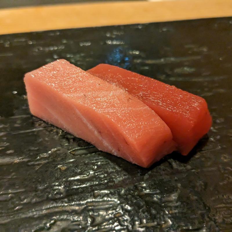 中とろ、赤身(鮨 波づき)