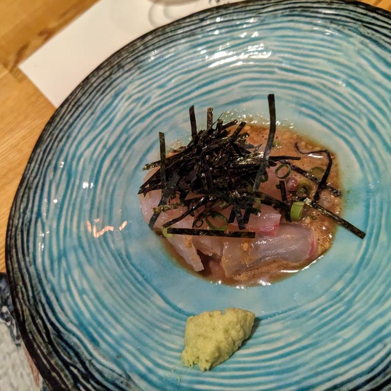 桜鯛のごま醤油和え(人形町 田酔 神保町分店 （ニンギョウチョウ デンスイ）)