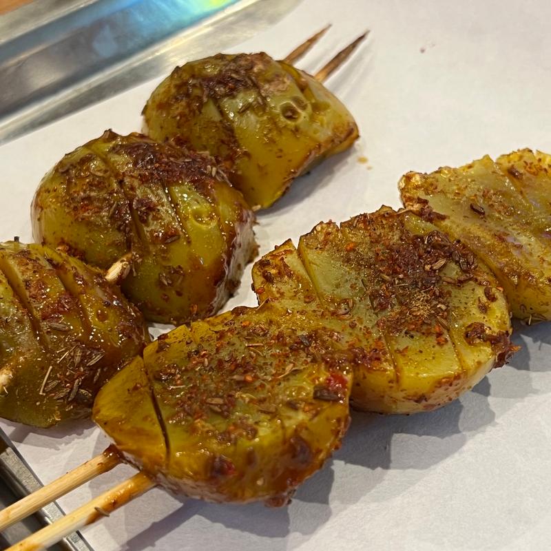 ピータンの串焼き(路边摊)