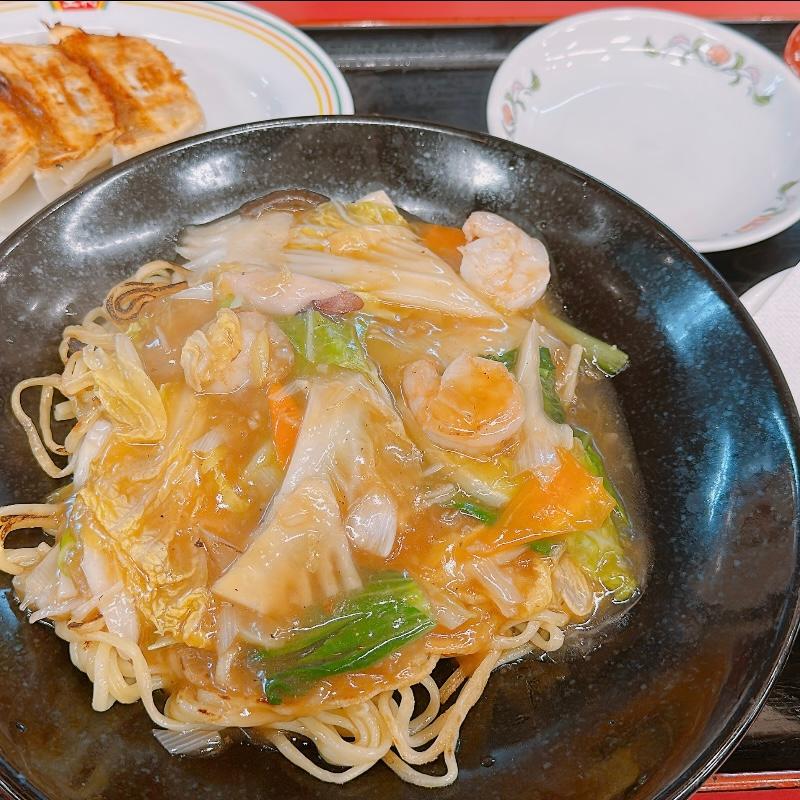 海鮮あんかけ焼きそばセット(餃子の王将 城南宮店 （ギョウザノオウショウ）)
