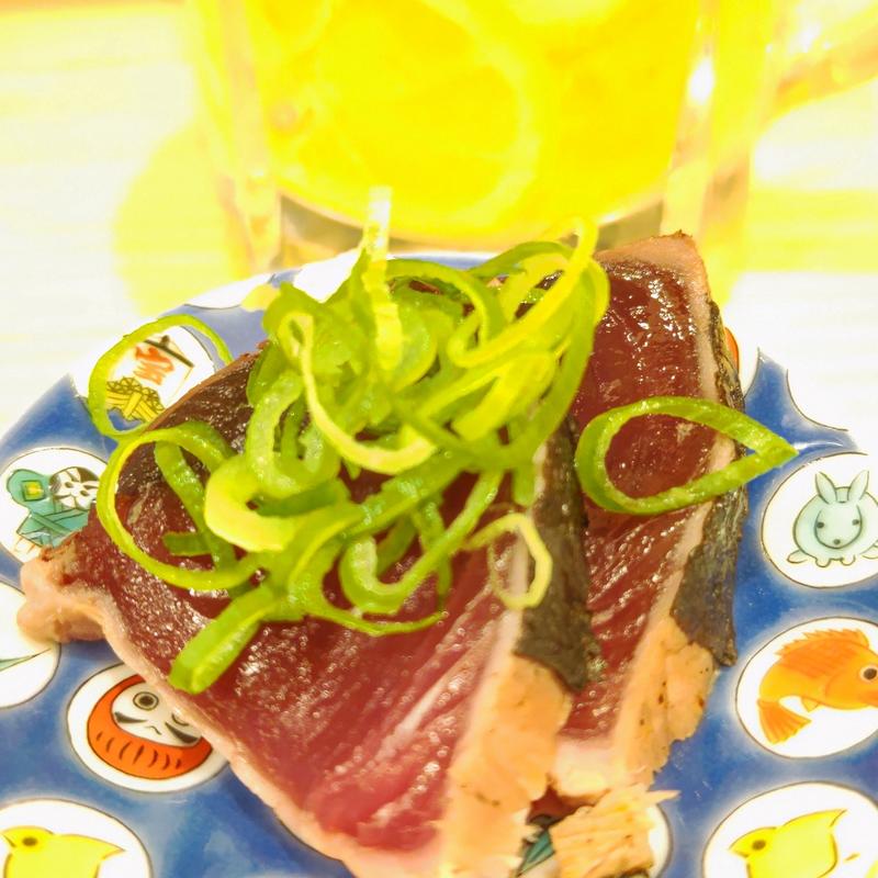 カツオ藁焼き(貝・海苔巻き 野毛しらはら)