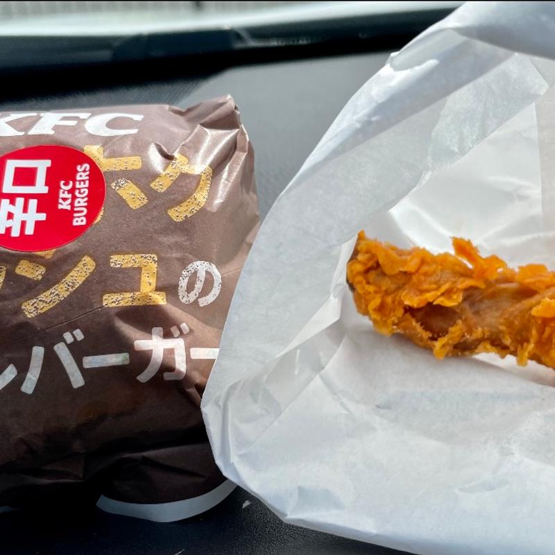 カリホクハッシュのフィレバーガー＋ガーリックホットチキン(ケンタッキーフライドチキン船橋芝山店)